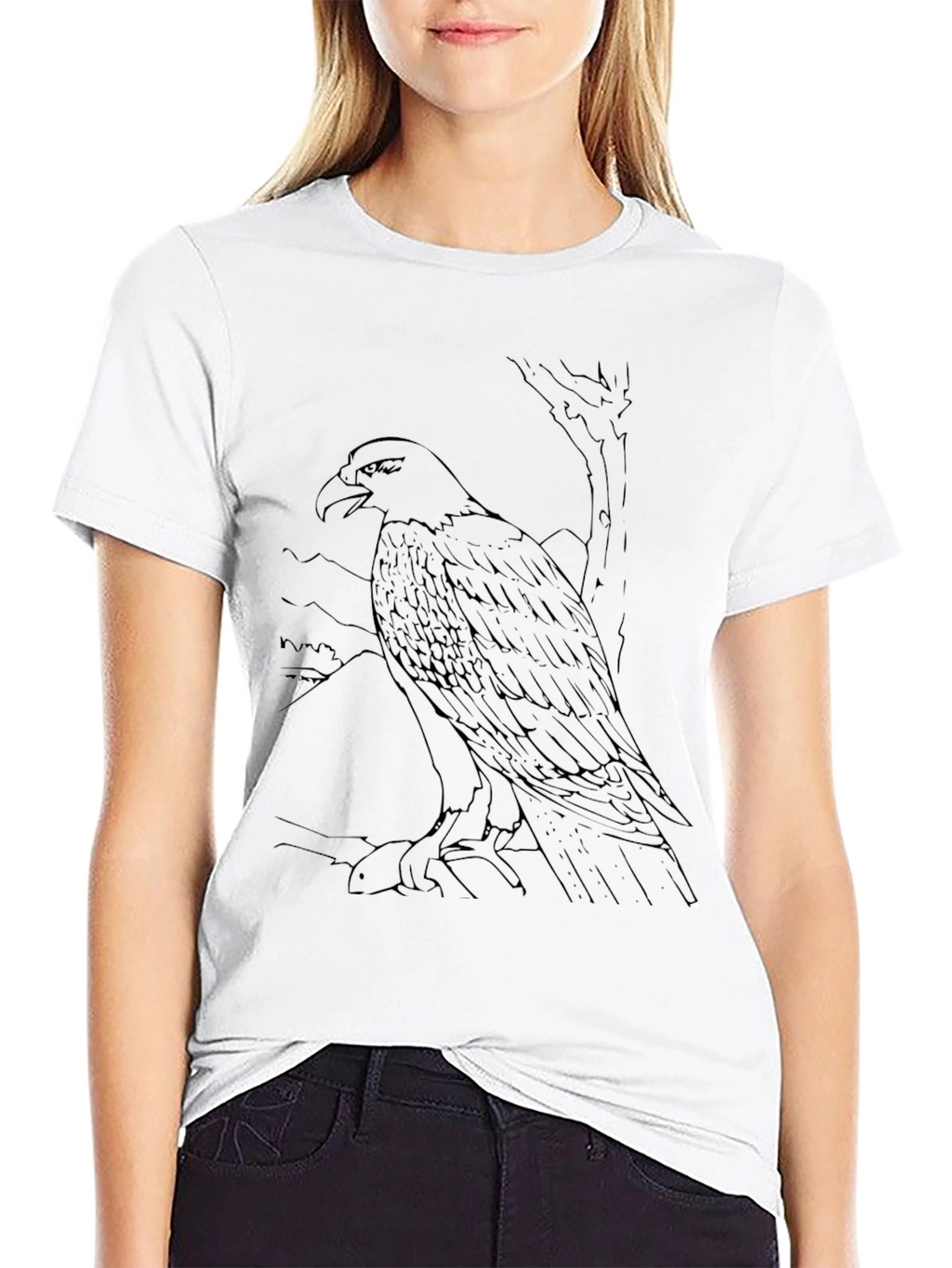 Black Eagle Graphic Tee - Mens Casual Shirt