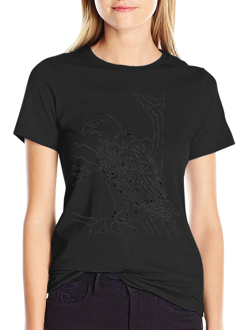Black Eagle Graphic Tee - Mens Casual Shirt