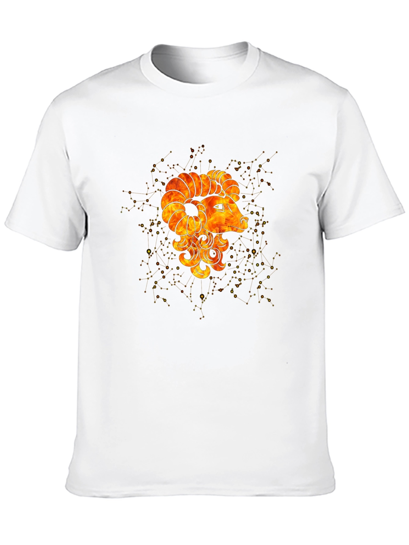 Aries Zodiac Graphic Tee - Black Cotton T-Shirt