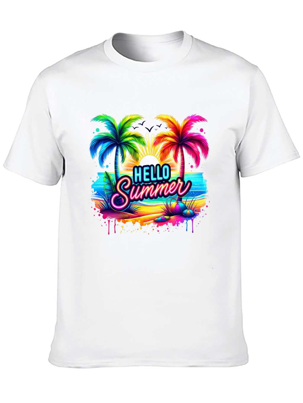 Hello Summer Beach Graphic Tee