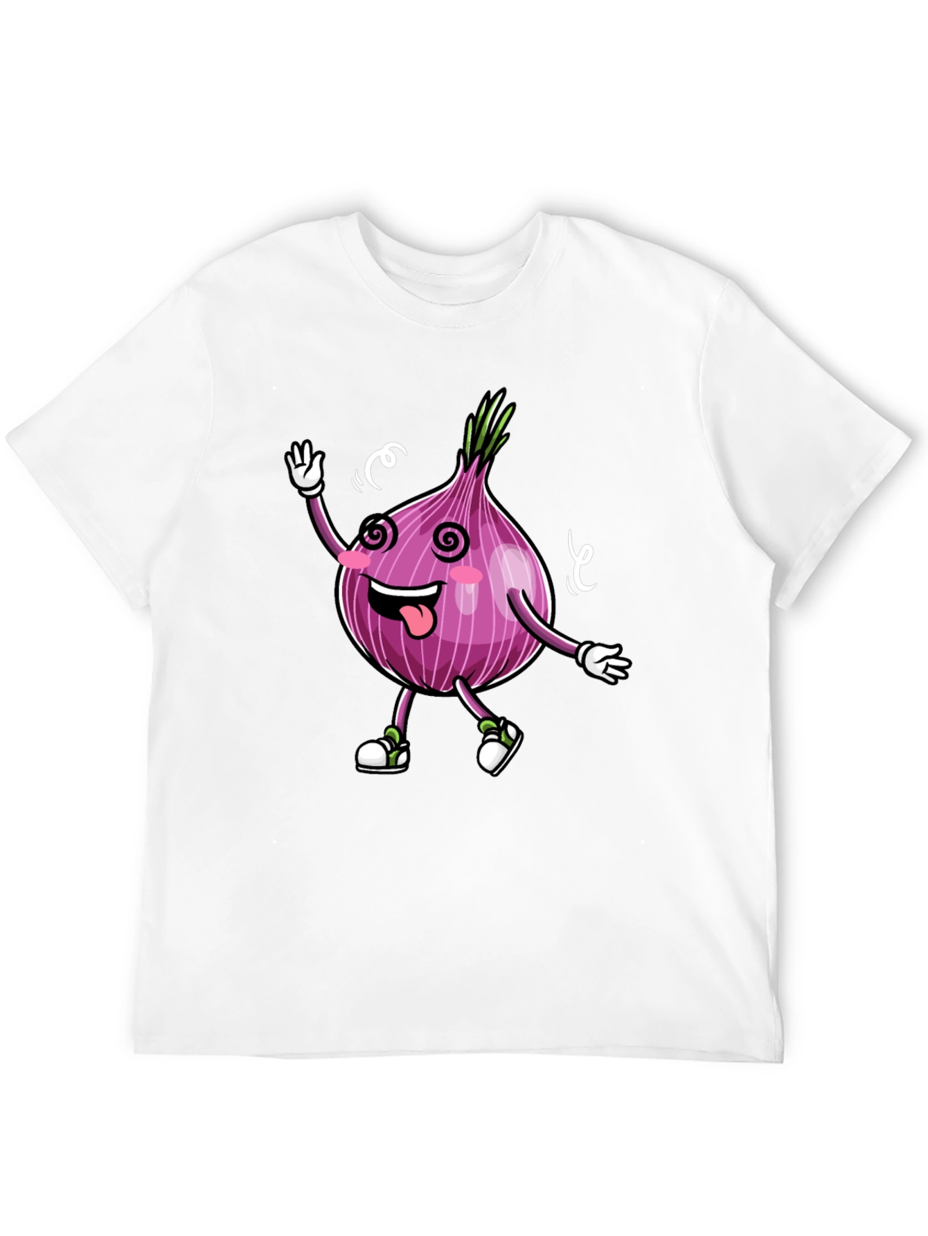 Cartoon Onion Graphic Tee - Black