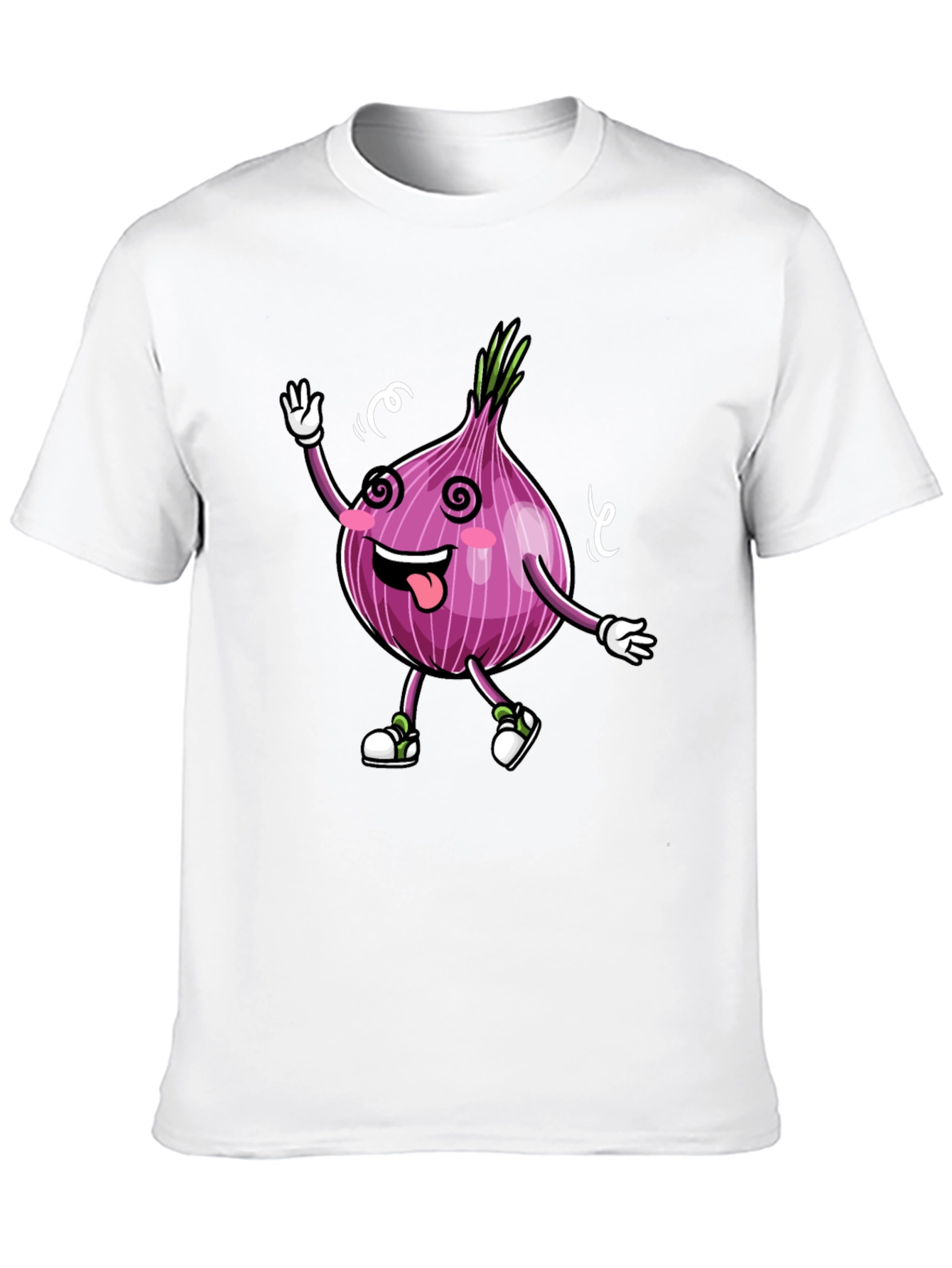 Cartoon Onion Graphic Tee - Black