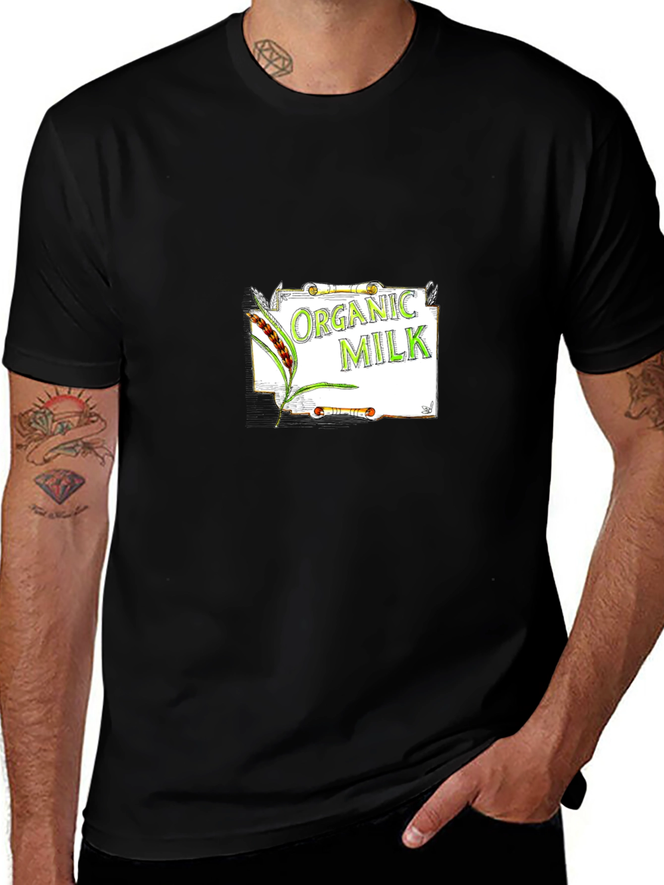 Organic Milk Graphic Tee - Soft & Comfortable