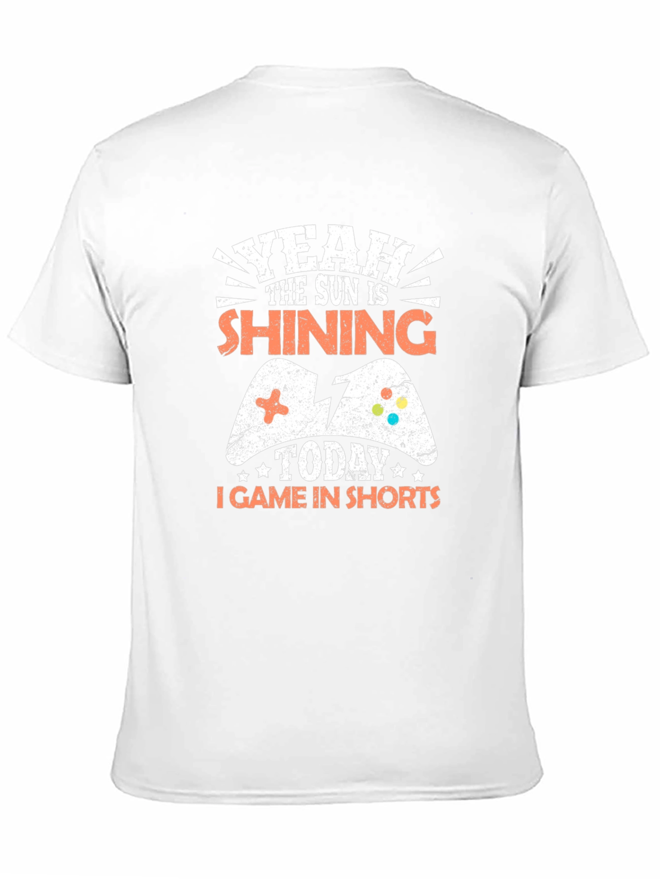 Gamer T-Shirt - Yeah The Sun Is Shining Today I Game In Shorts - Black