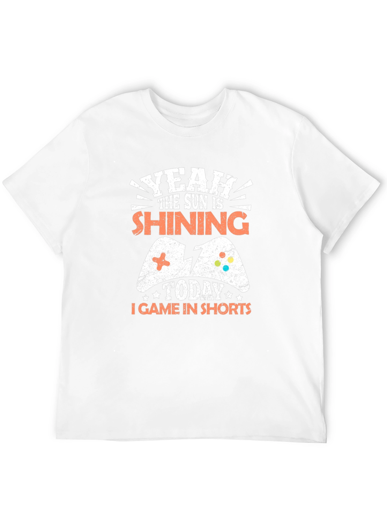Gamer T-Shirt - Yeah The Sun Is Shining Today I Game In Shorts - Black
