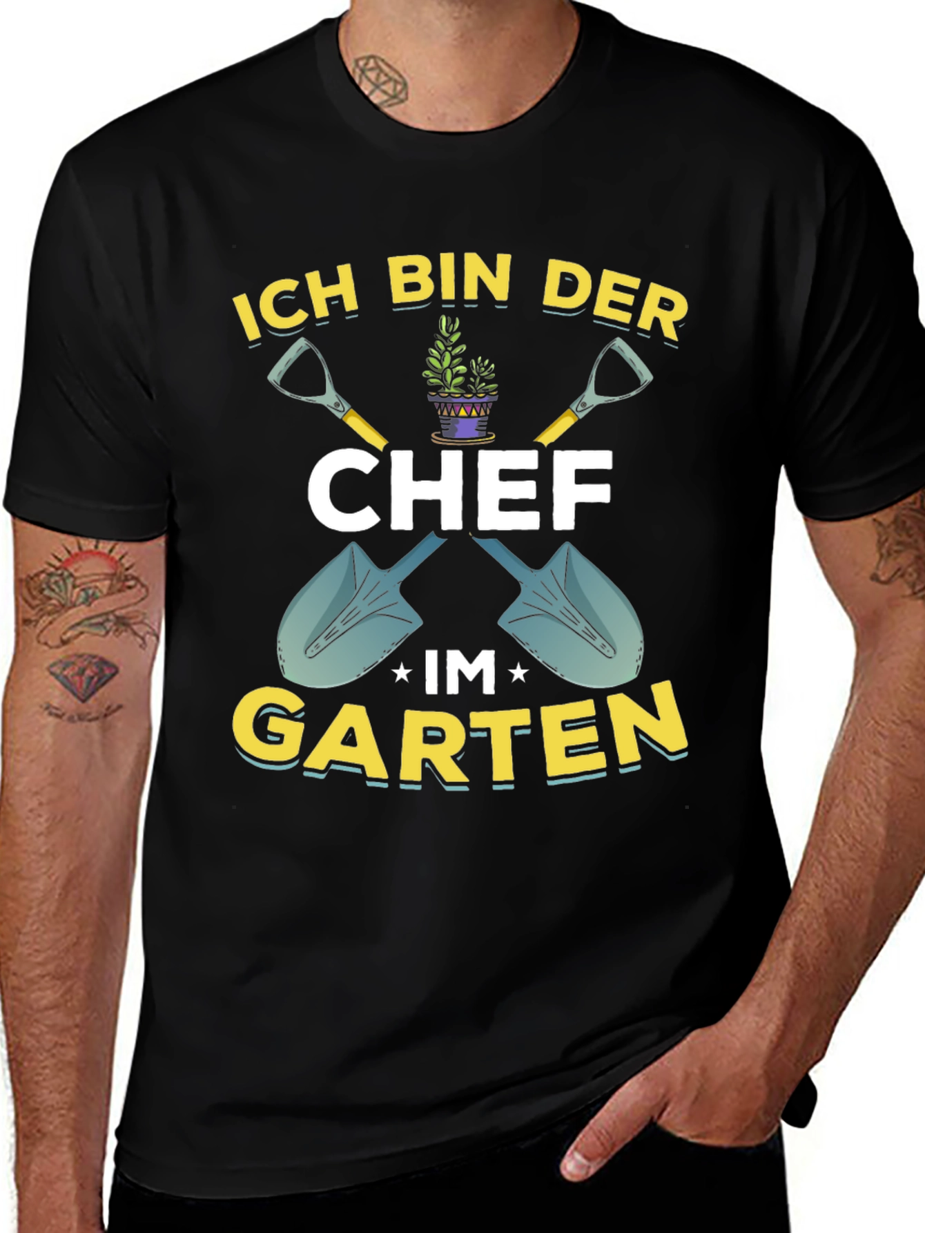 Gardener Chef T-Shirt: Ich Bin Der Chef Im Garten Graphic Tee