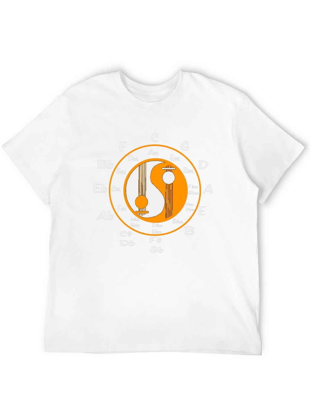 Yin Yang Music Circle T-Shirt
