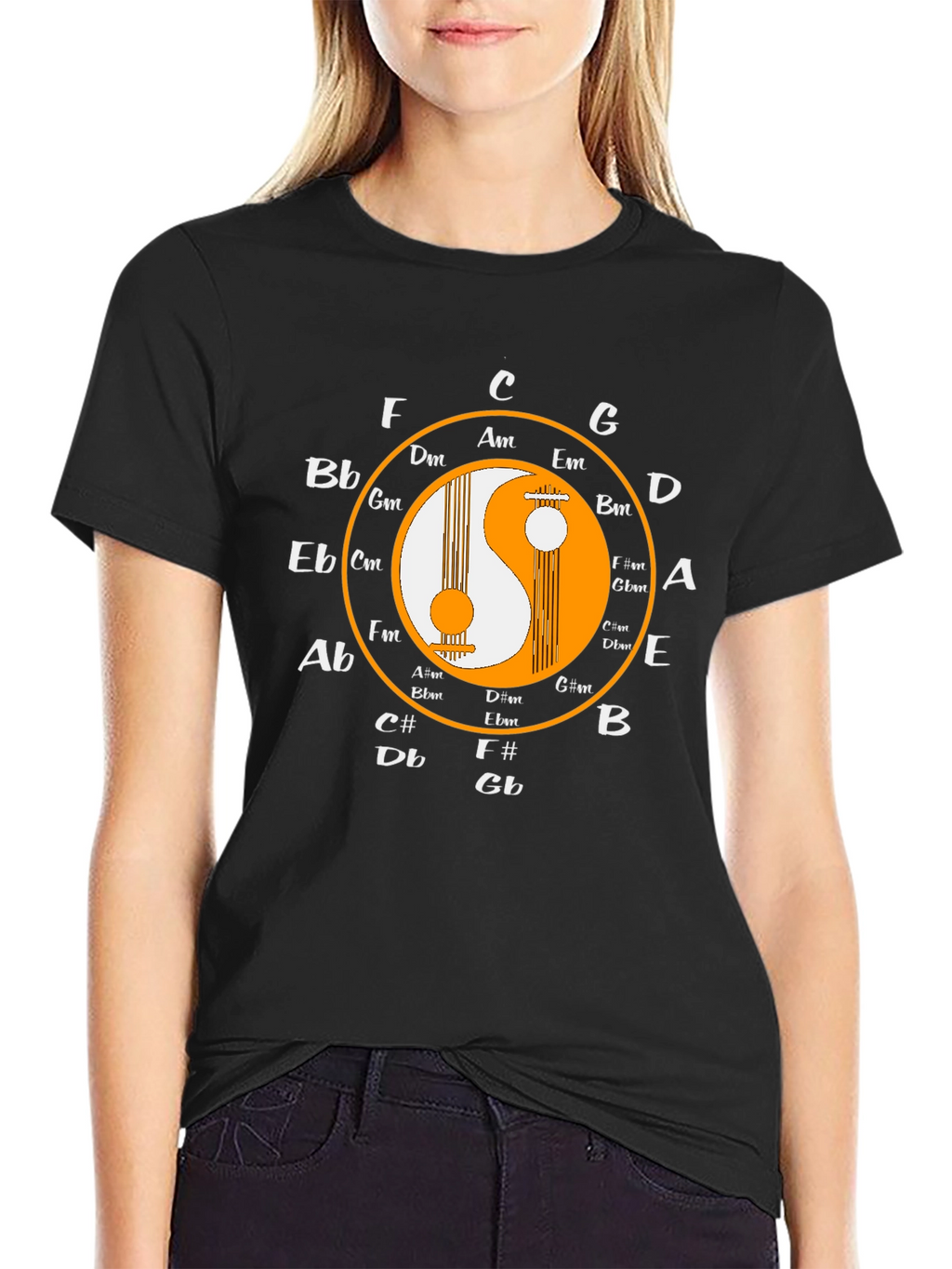 Yin Yang Music Circle T-Shirt