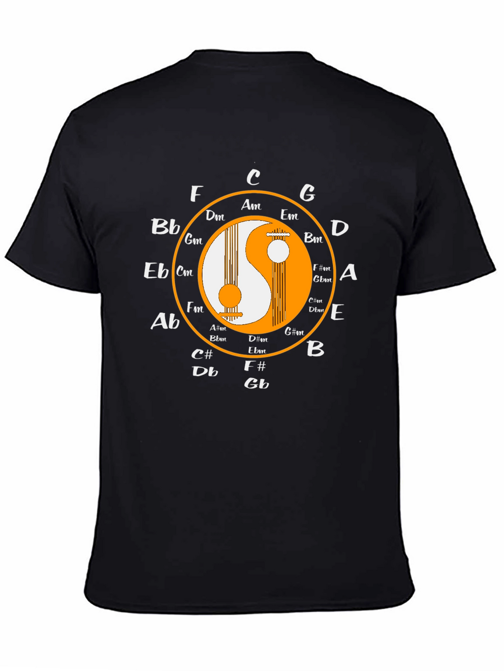 Yin Yang Music Circle T-Shirt