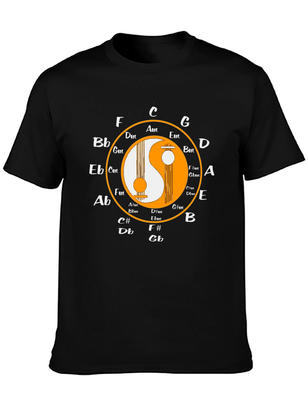 Yin Yang Music Circle T-Shirt