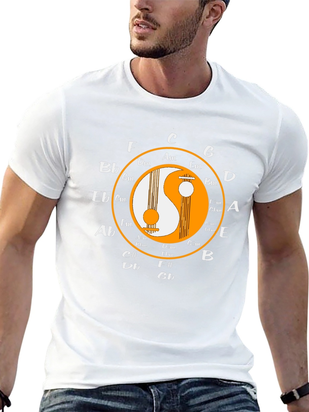 Yin Yang Music Circle T-Shirt