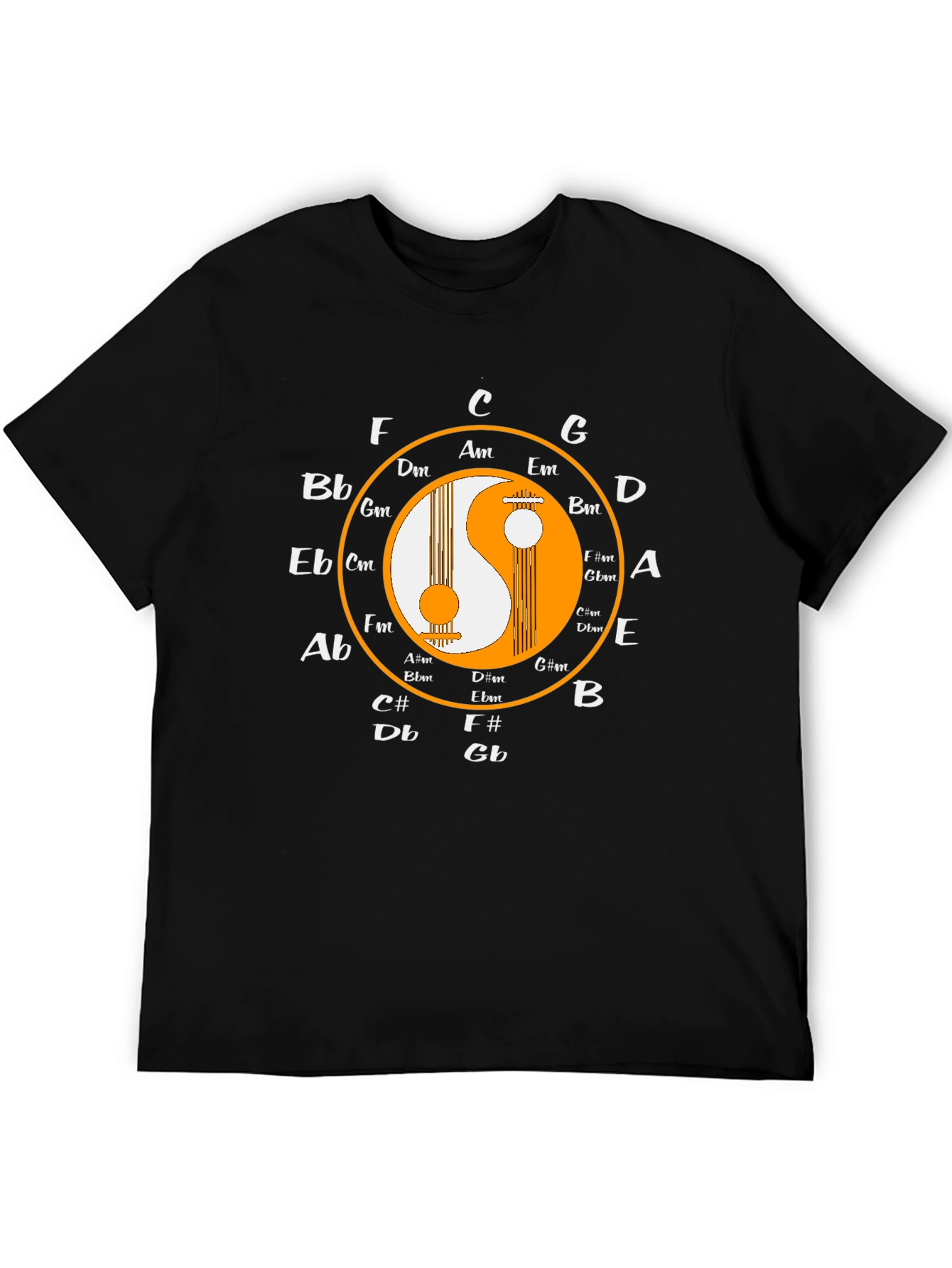 Yin Yang Music Circle T-Shirt
