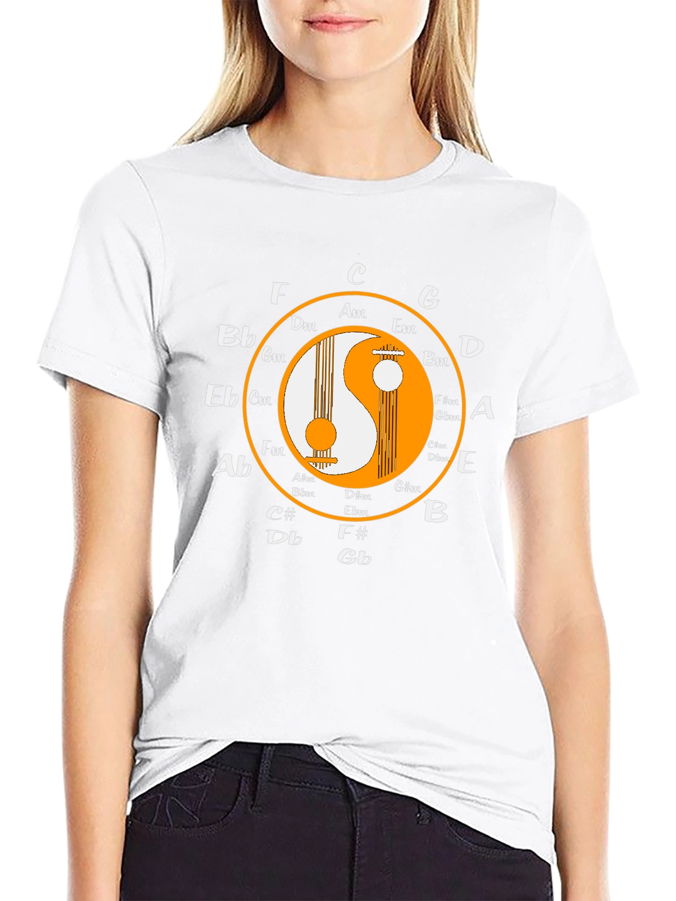 Yin Yang Music Circle T-Shirt