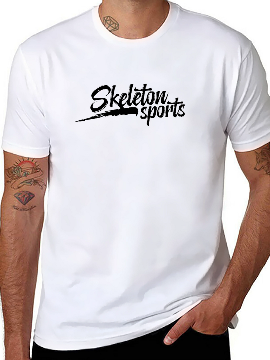 Skeleton Sports Black Graphic Tee
