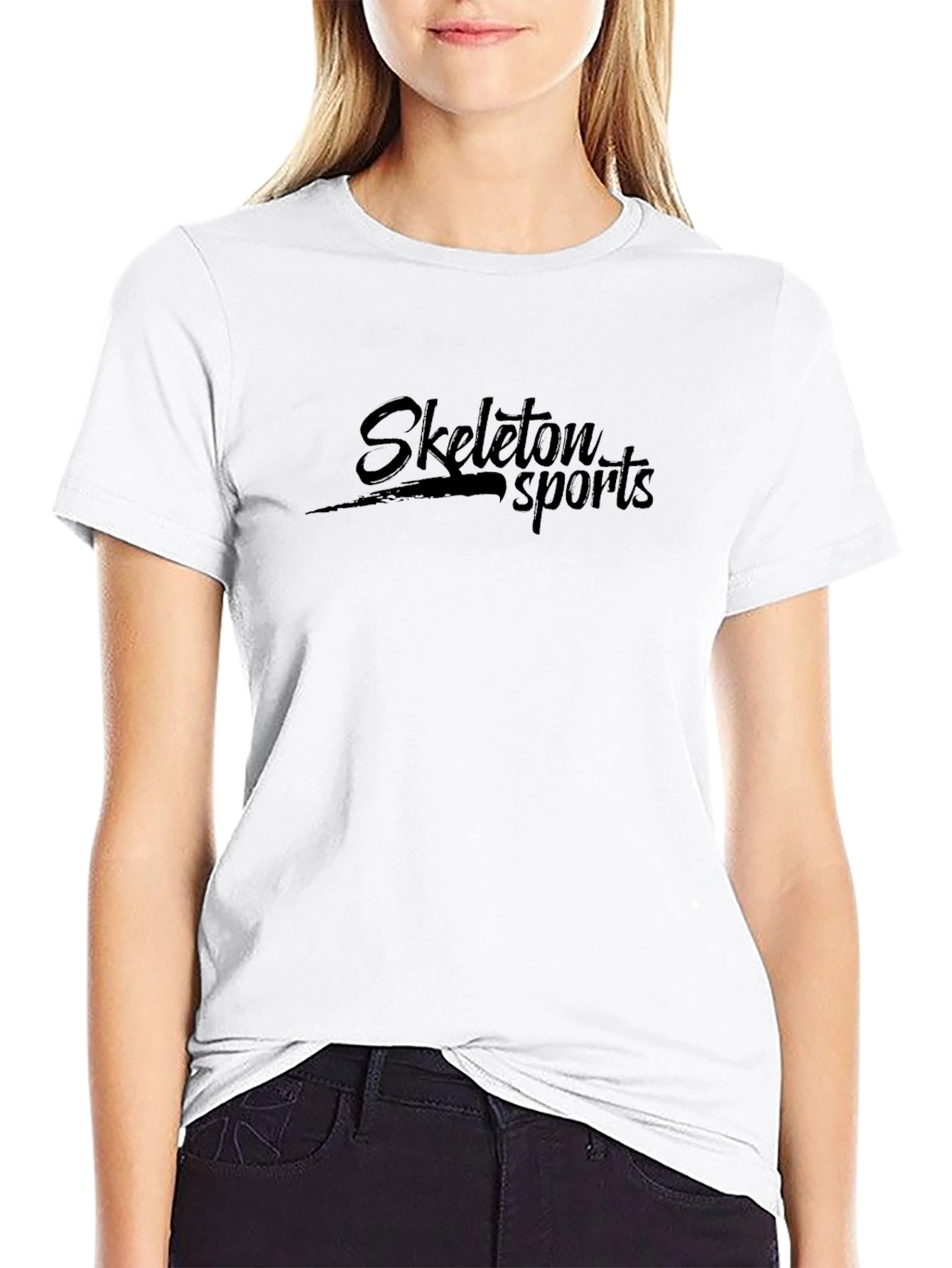 Skeleton Sports Black Graphic Tee