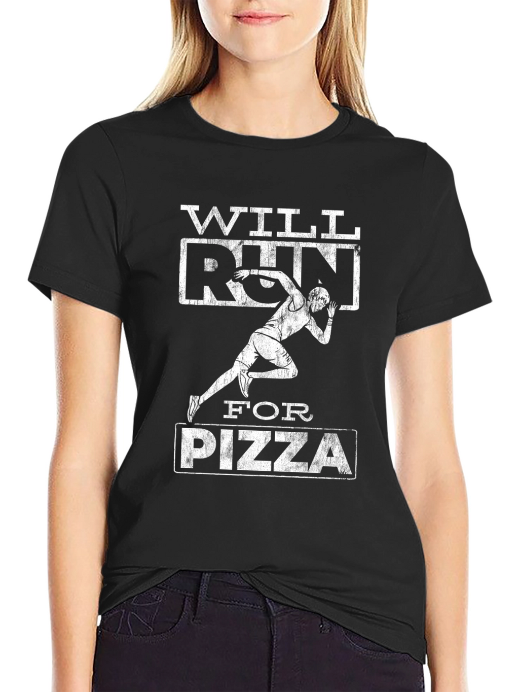 Will Run For Pizza Funny Running T-Shirt