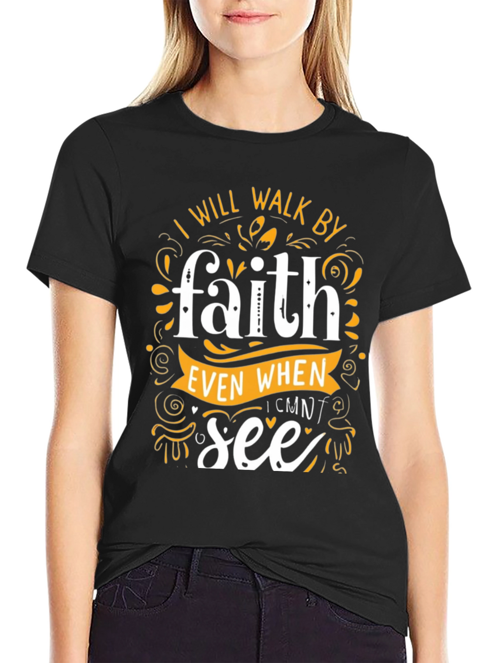 Faith Graphic Tee - Inspirational Black T-Shirt