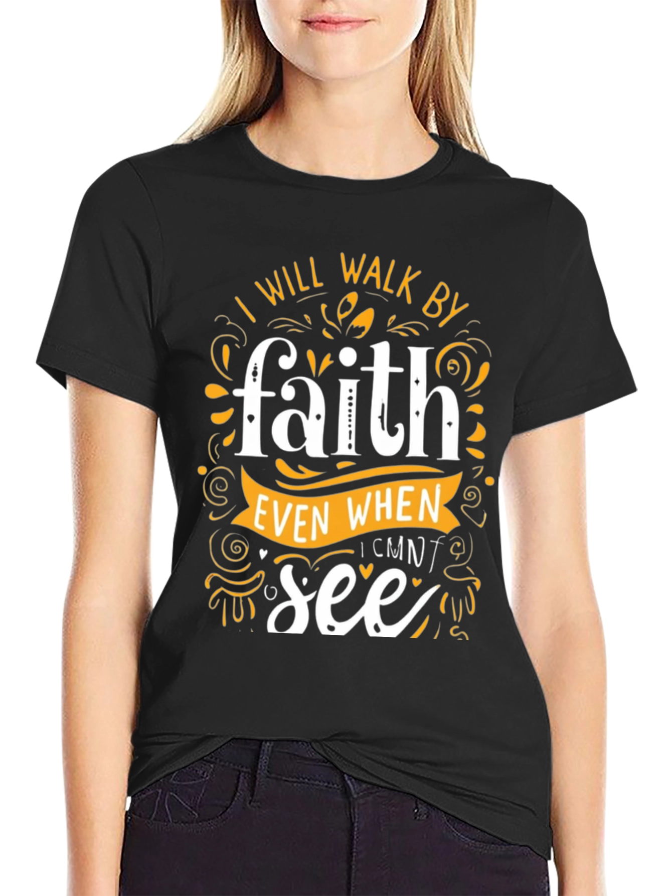 Faith Graphic Tee - Inspirational Black T-Shirt