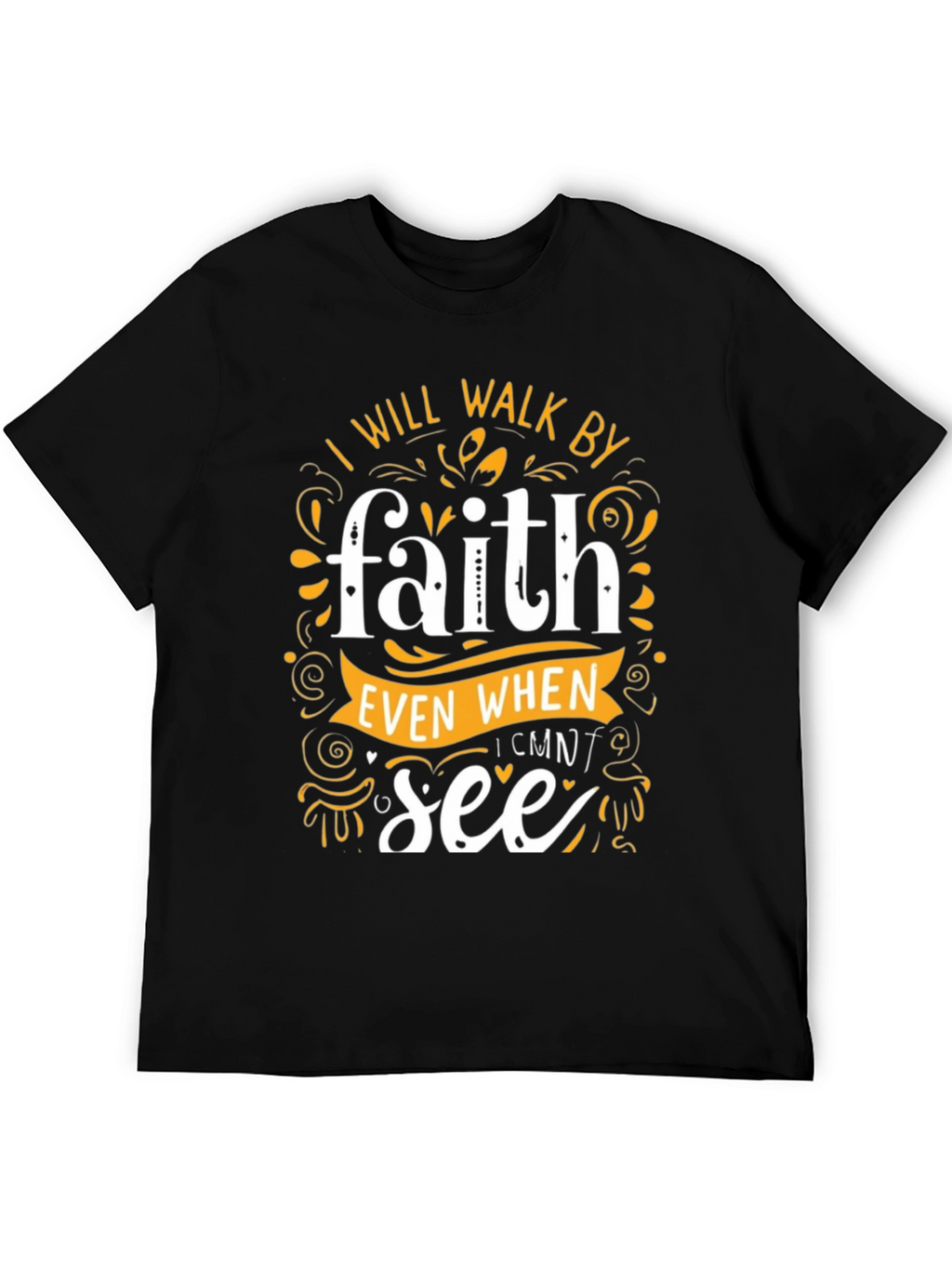 Faith Graphic Tee - Inspirational Black T-Shirt