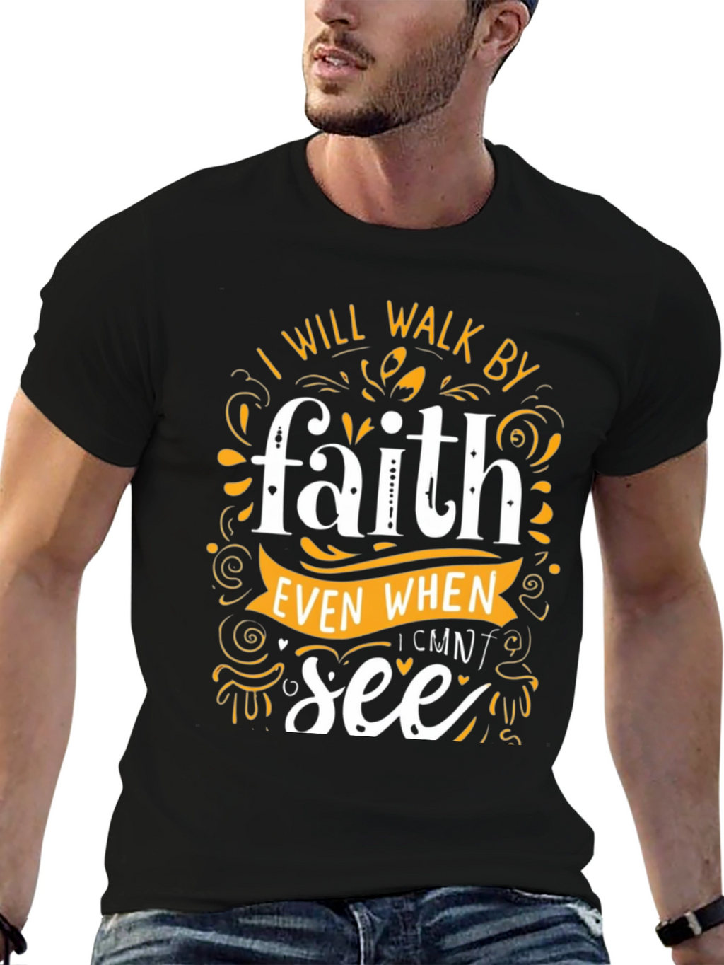 Faith Graphic Tee - Inspirational Black T-Shirt