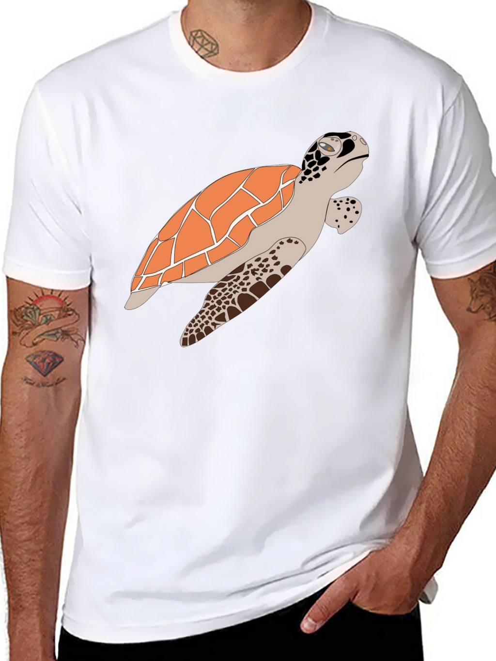 Sea Turtle Graphic Tee - Casual Black T-Shirt