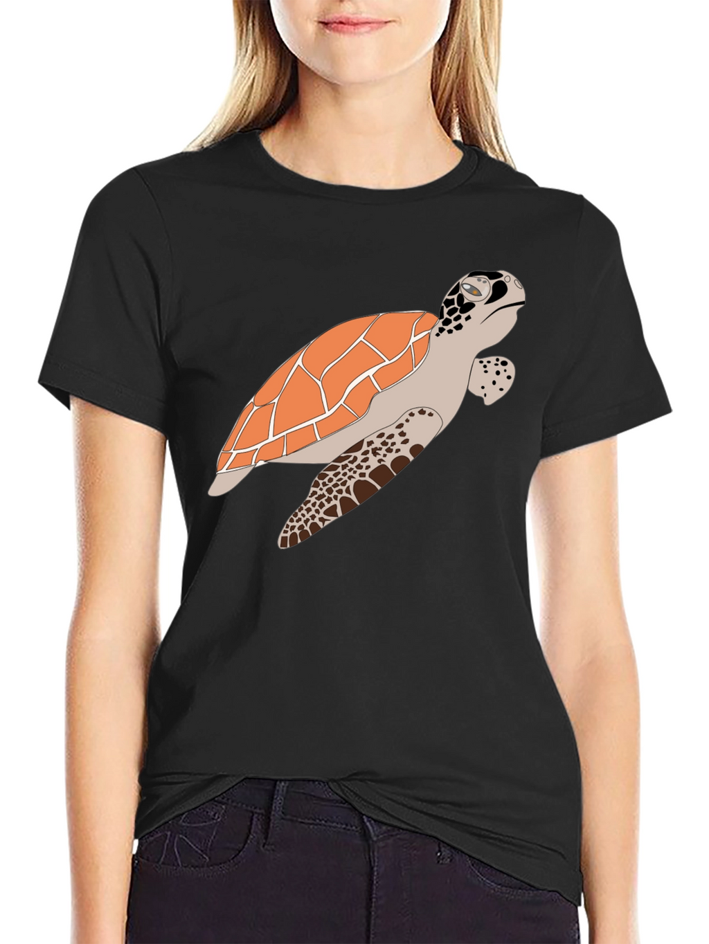 Sea Turtle Graphic Tee - Casual Black T-Shirt