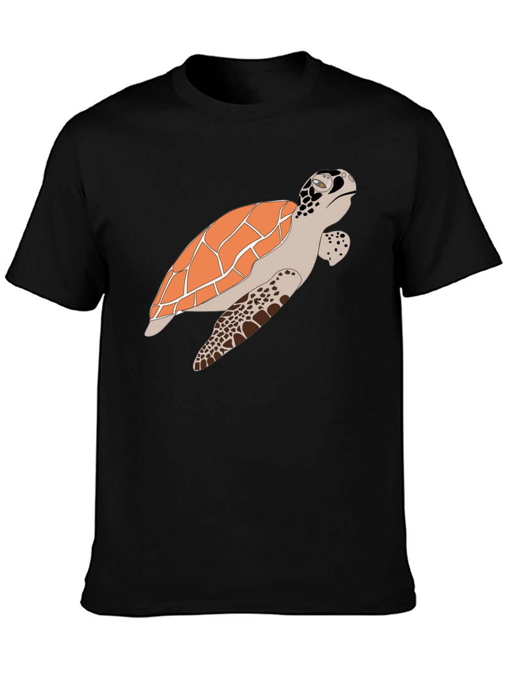 Sea Turtle Graphic Tee - Casual Black T-Shirt