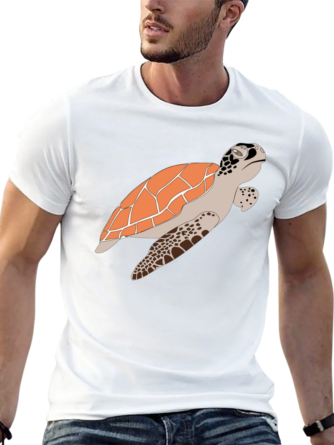 Sea Turtle Graphic Tee - Casual Black T-Shirt