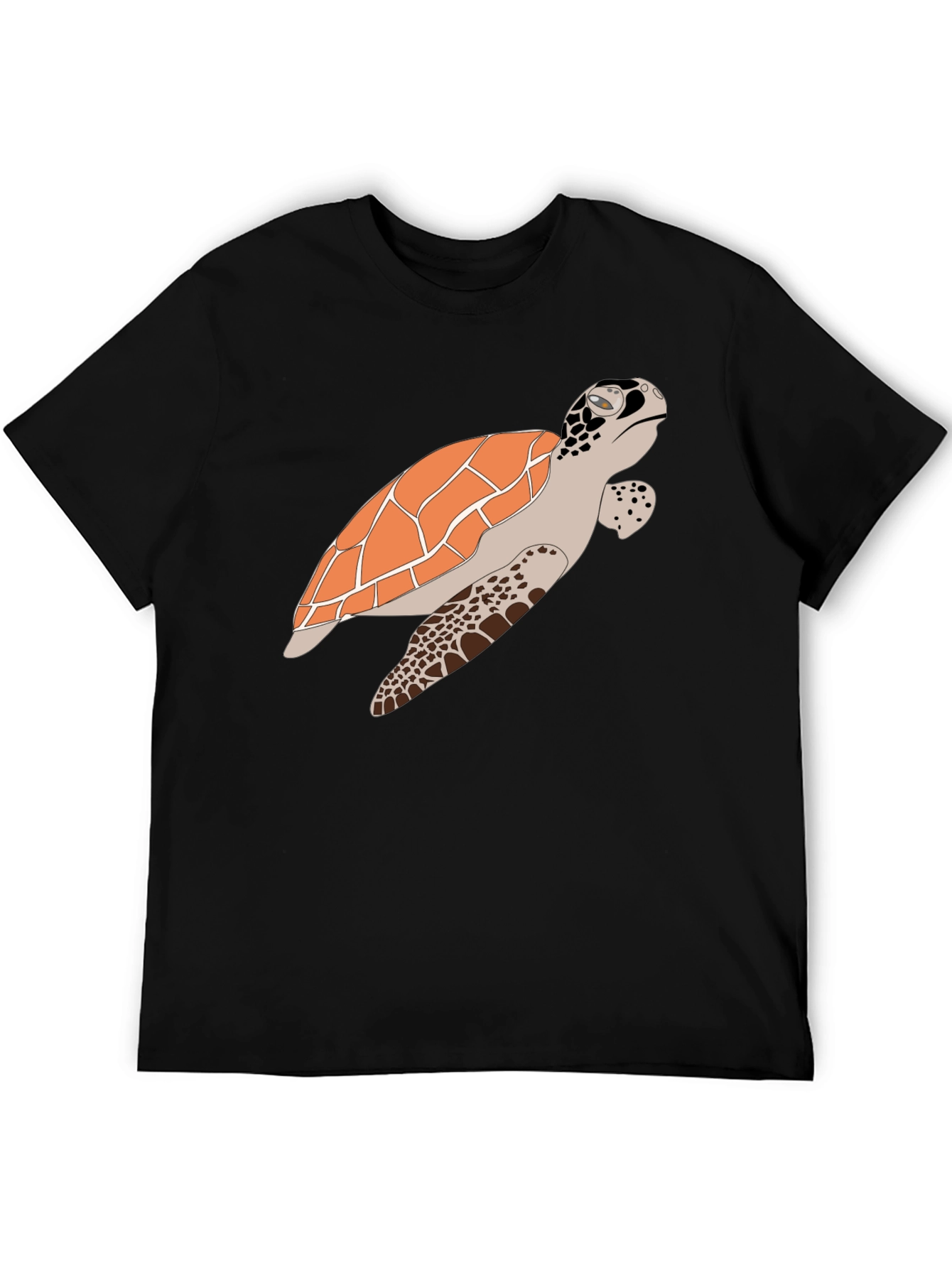 Sea Turtle Graphic Tee - Casual Black T-Shirt