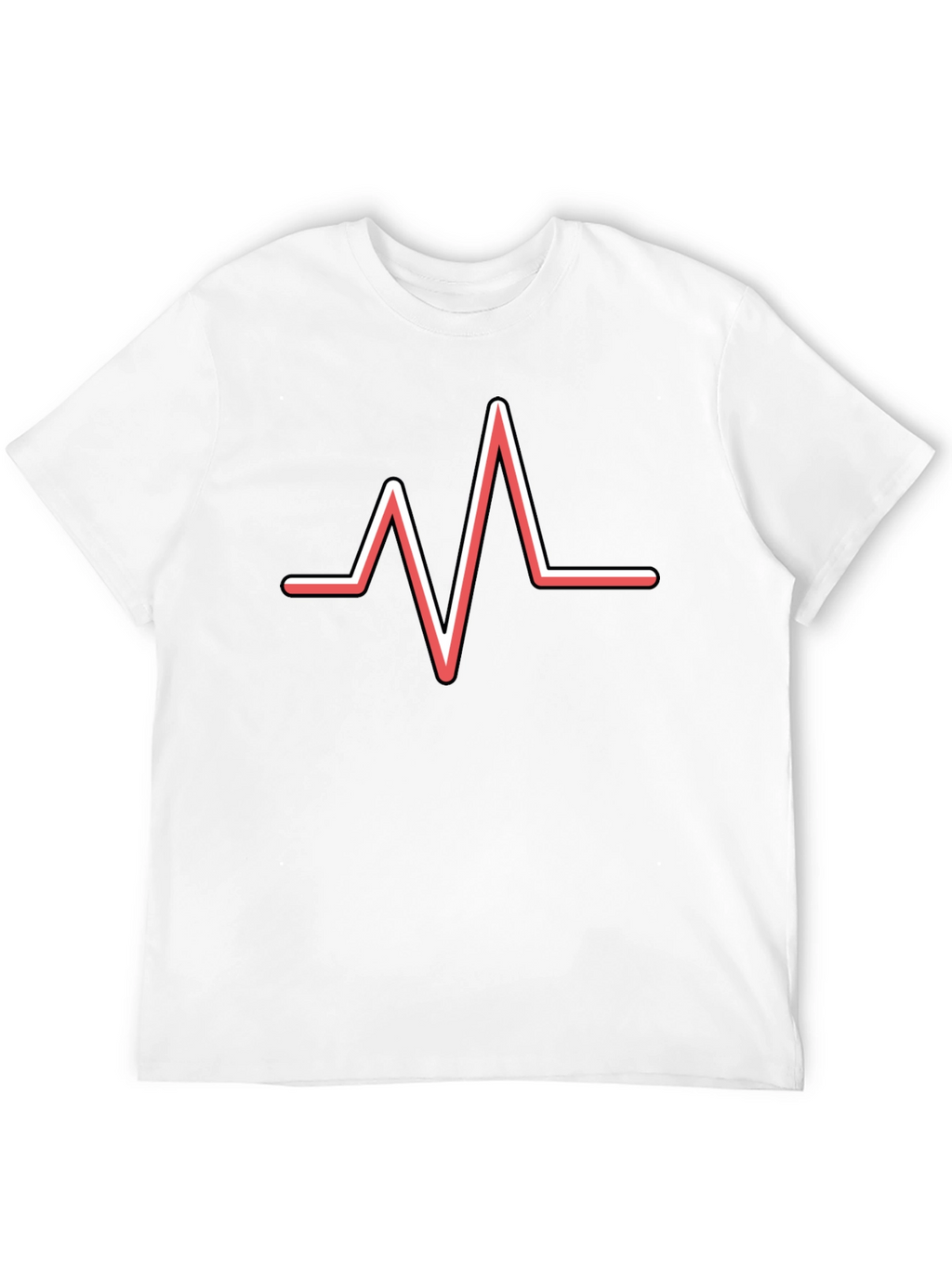 Heartbeat Graphic Tee - Black Cotton Blend
