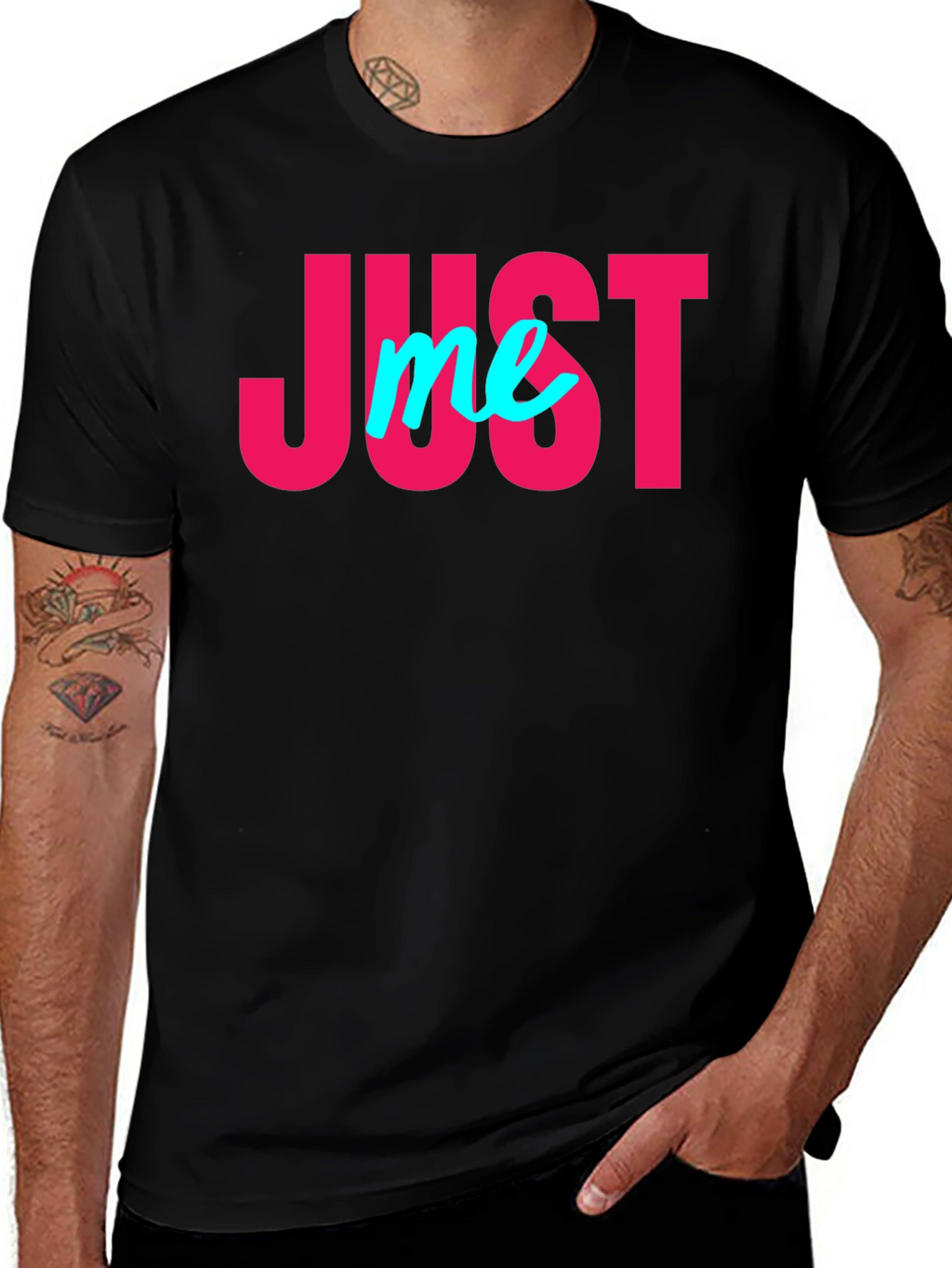 Just Me Graphic Tee - Black