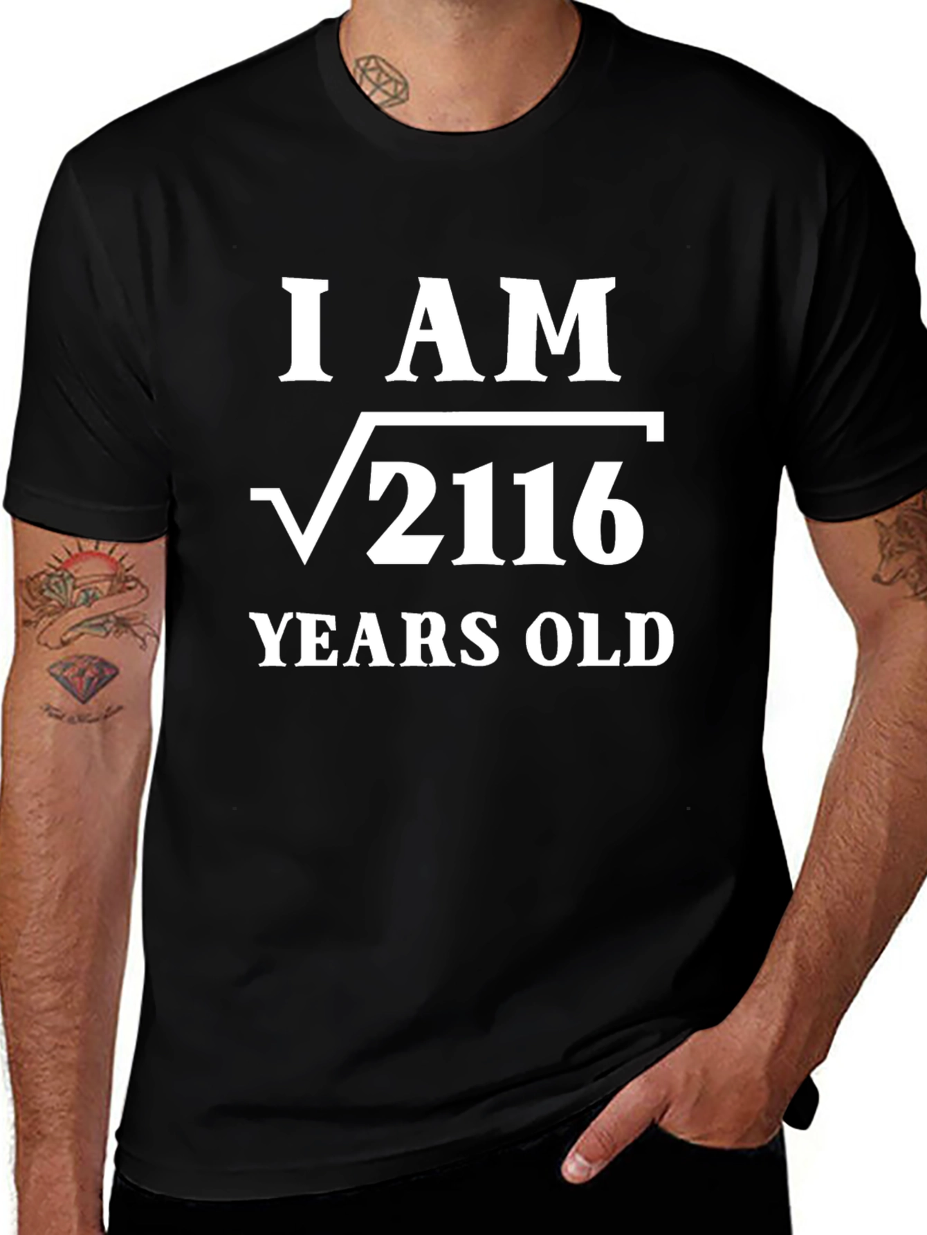 Funny Math Birthday T-Shirt - I AM √2116
