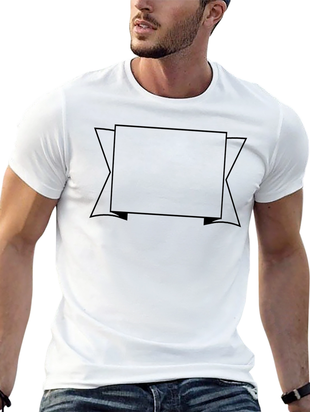 Blank Black T-Shirt Customizable Design