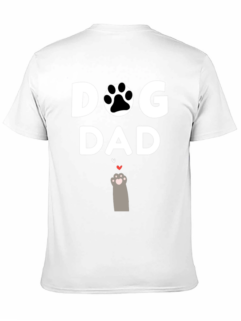 Dog Dad T-Shirt - Paw Print Graphic Tee