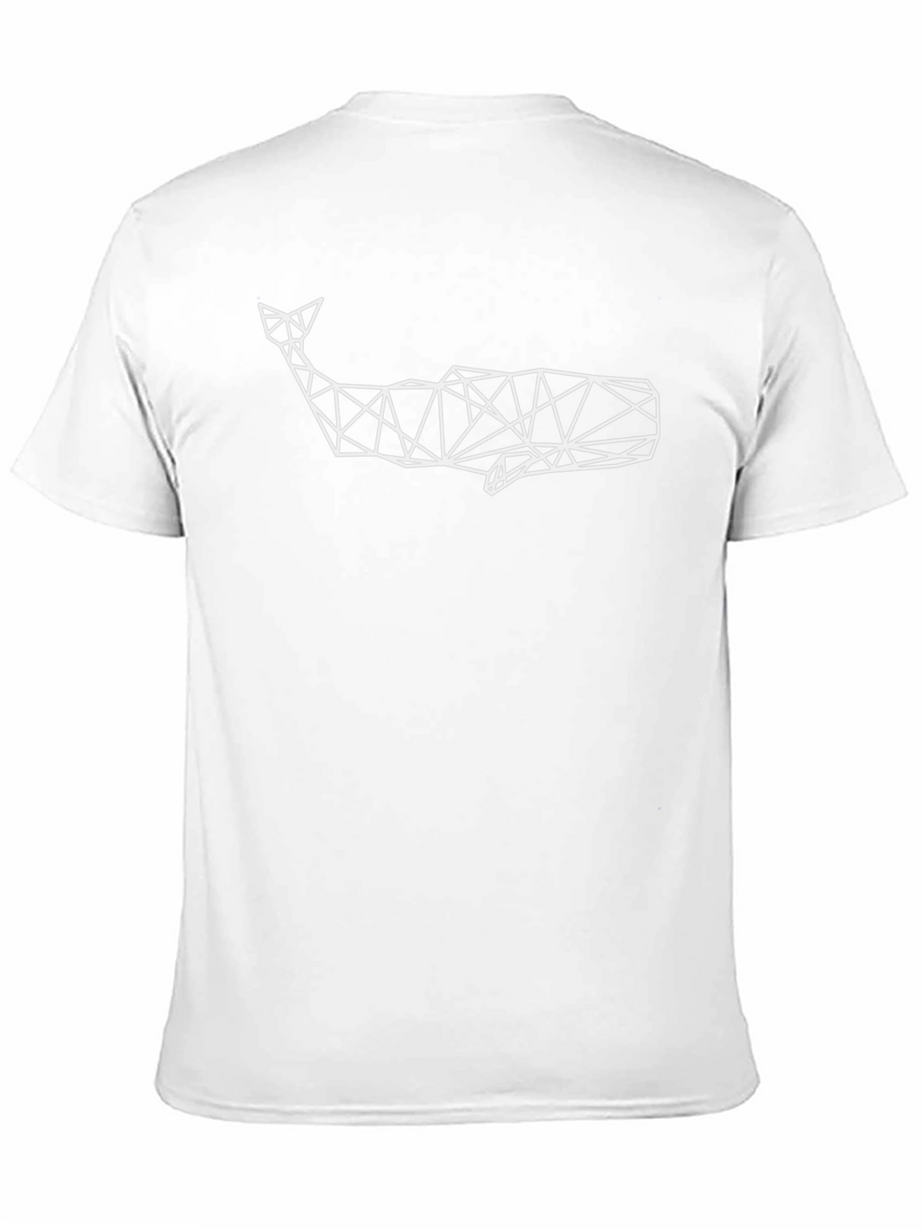 Geometric Whale Graphic Tee - Modern Black T-Shirt