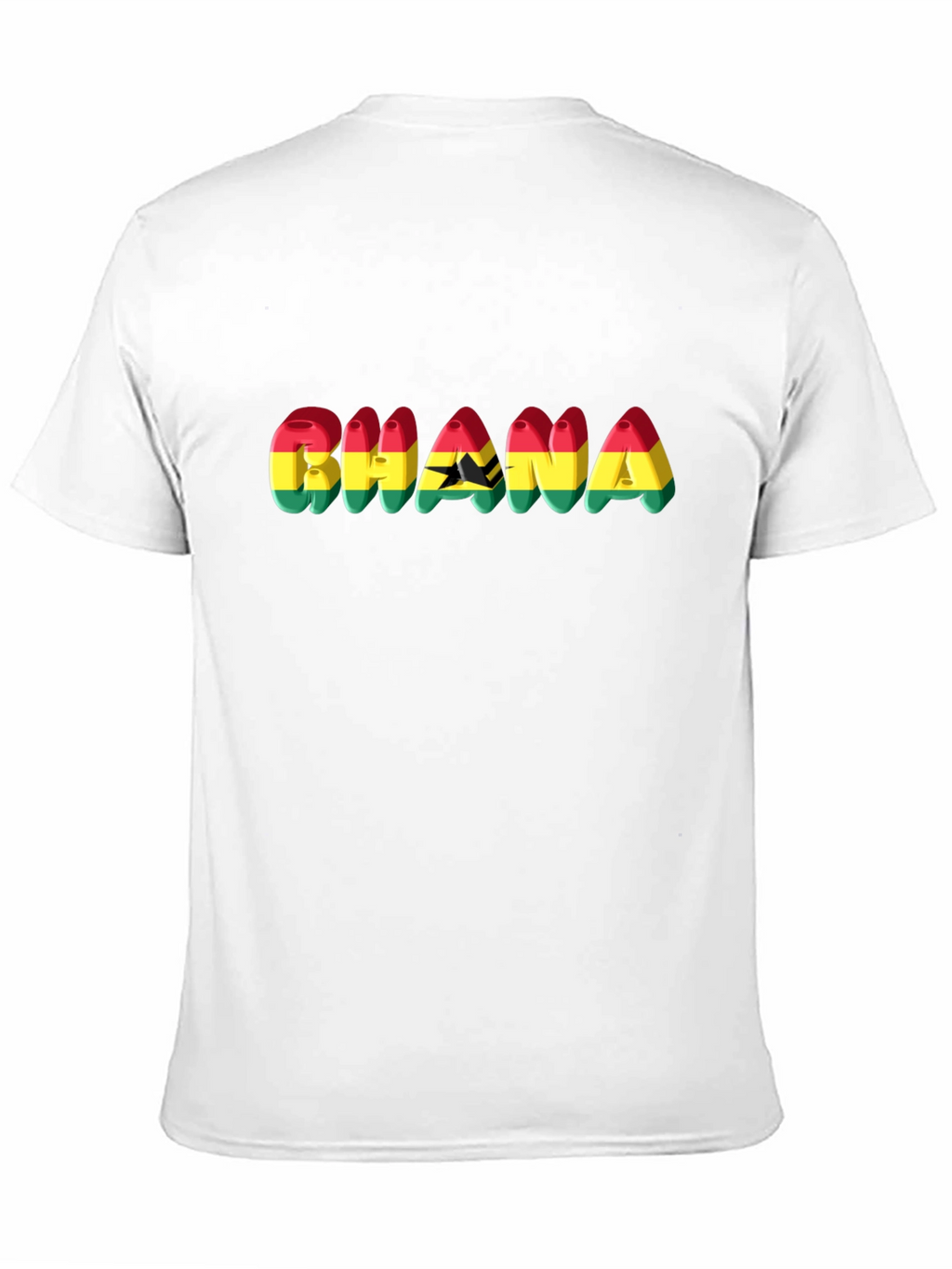 Ghana Flag Graphic Black T-Shirt