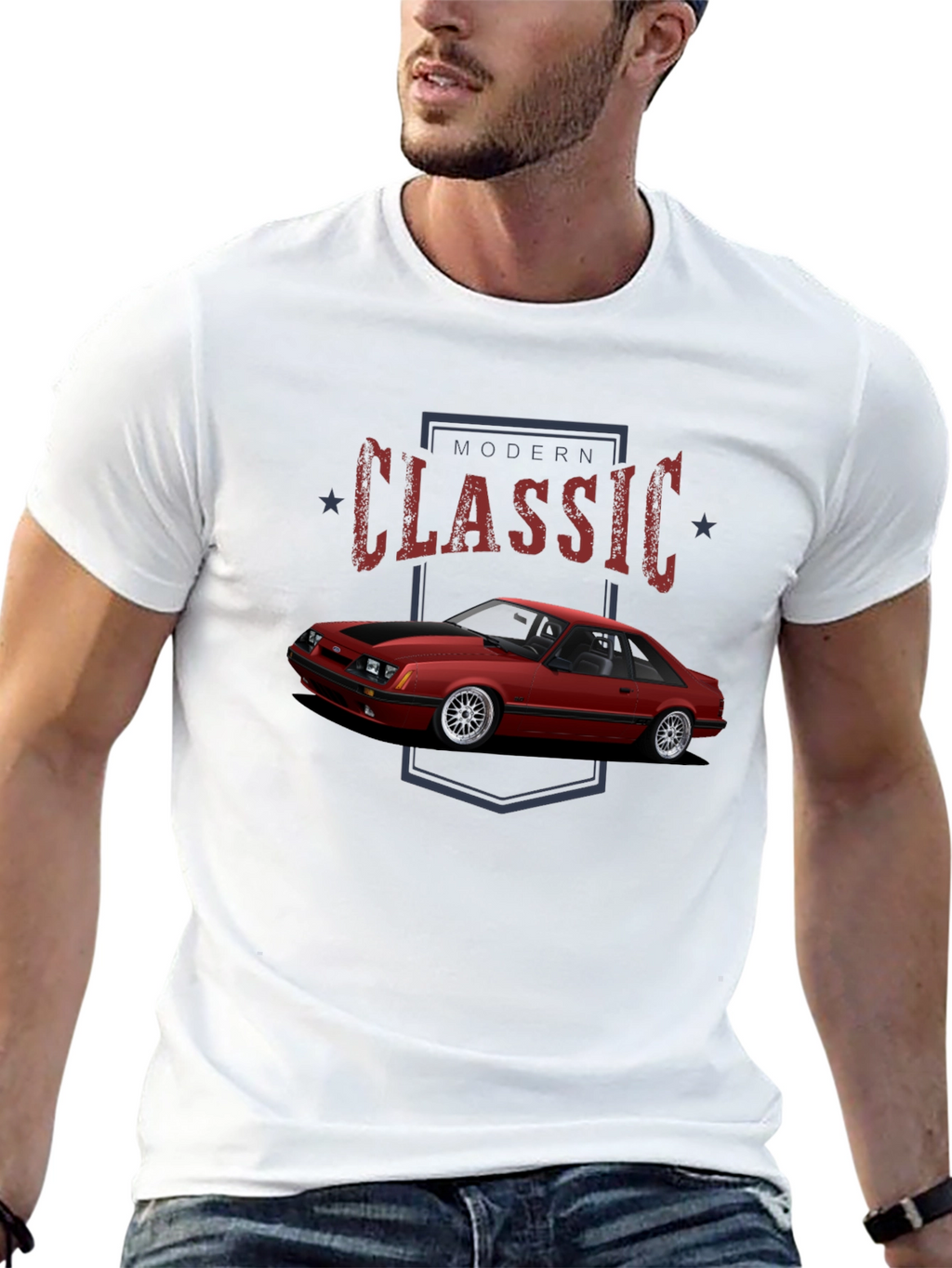 Modern Classic Car Graphic T-Shirt