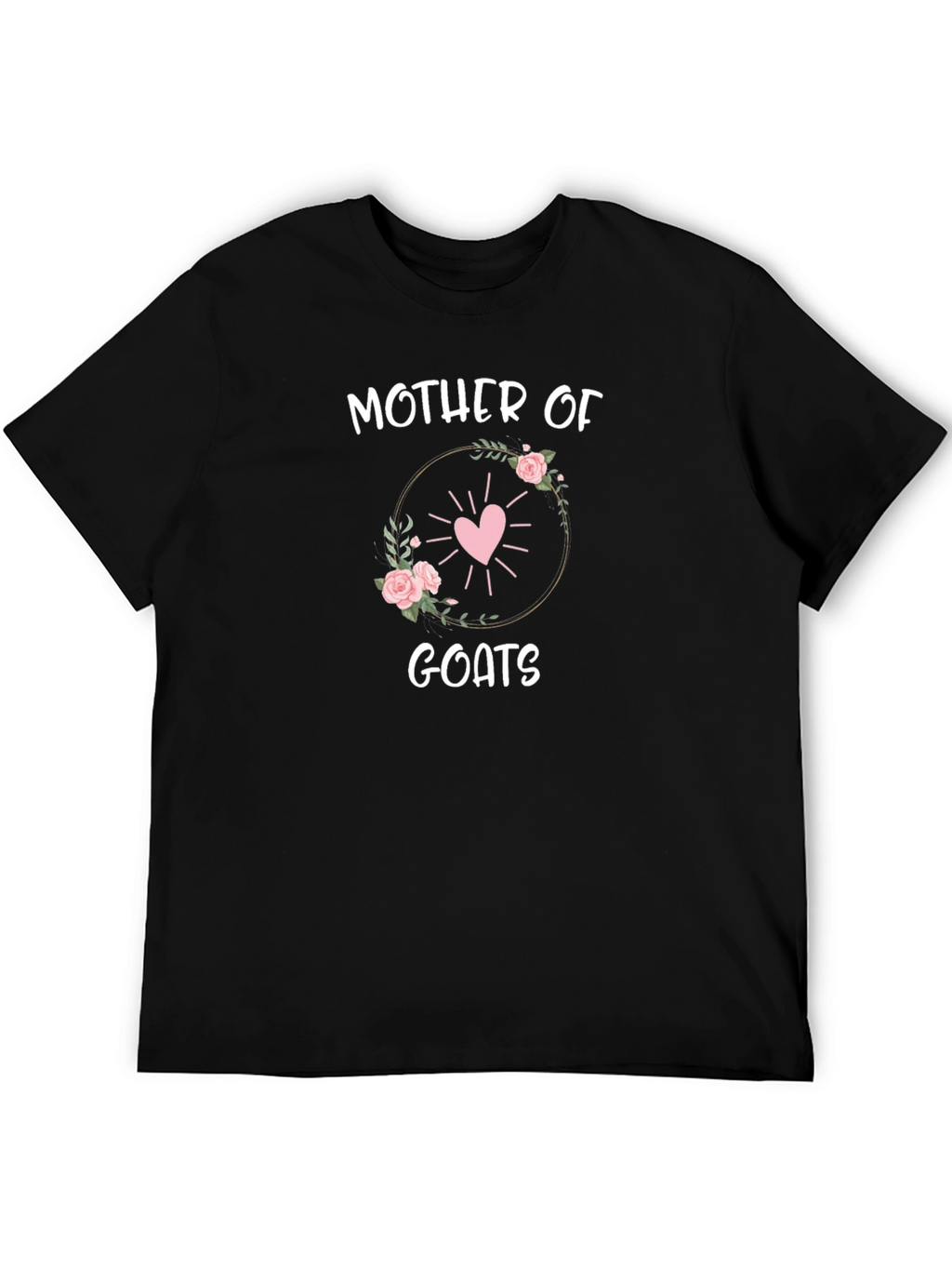 Mother of Goats T-Shirt - Floral Heart Design