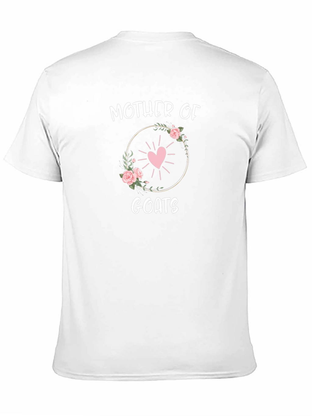 Mother of Goats T-Shirt - Floral Heart Design