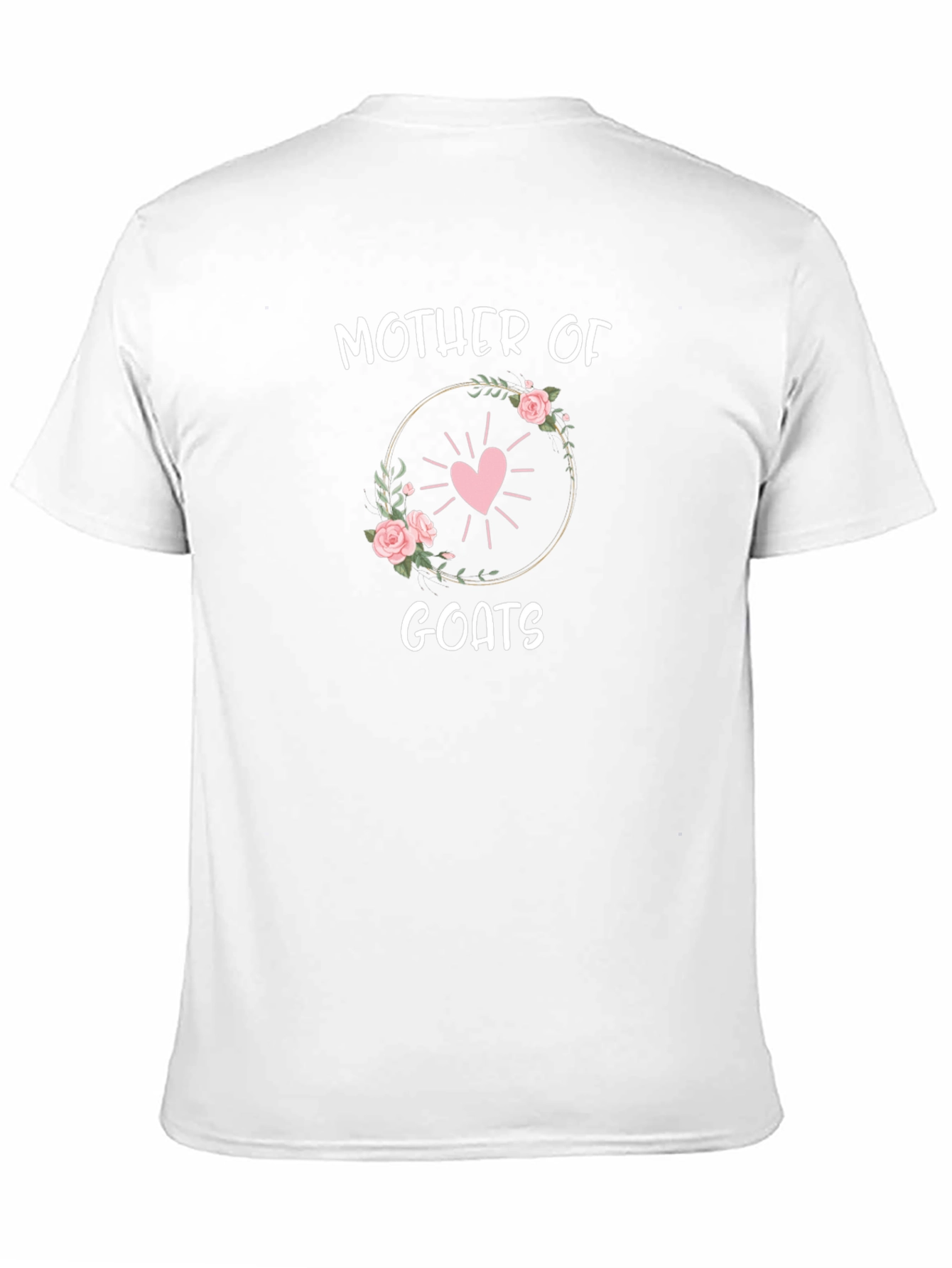 Mother of Goats T-Shirt - Floral Heart Design