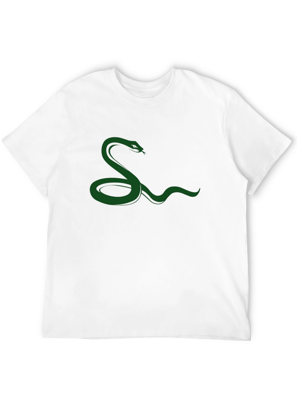 Green Snake Graphic Black T-Shirt