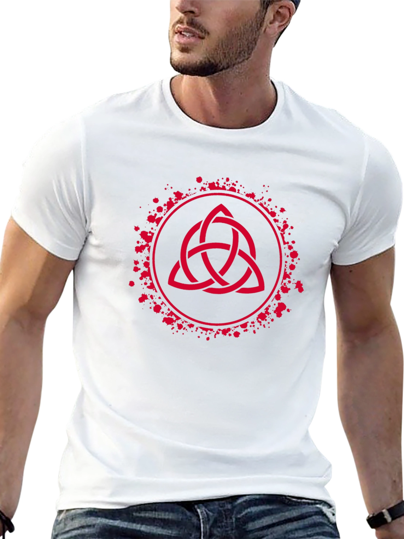 Triquetra Knot Graphic Tee - Celtic Trinity Symbol Shirt