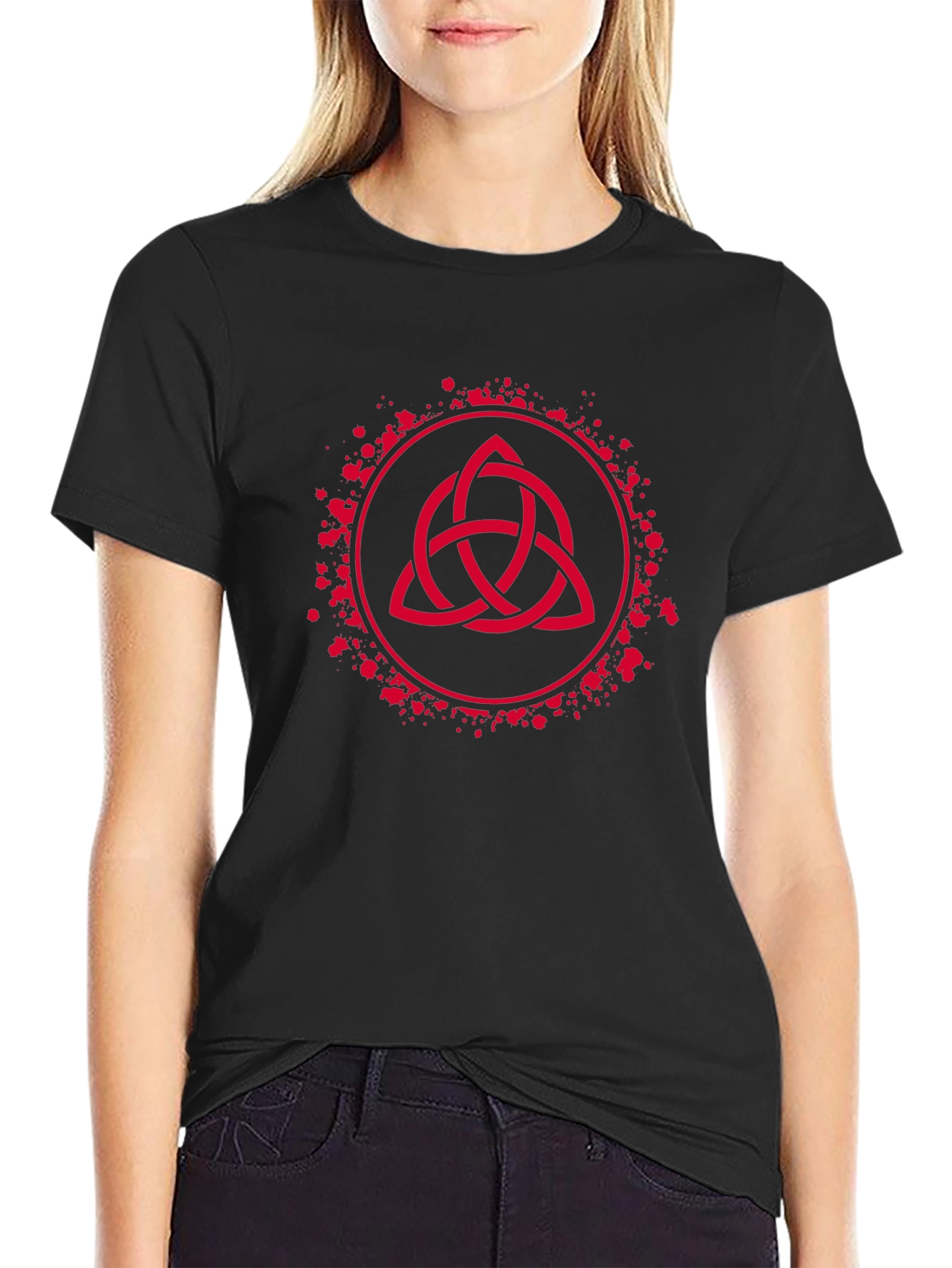 Triquetra Knot Graphic Tee - Celtic Trinity Symbol Shirt