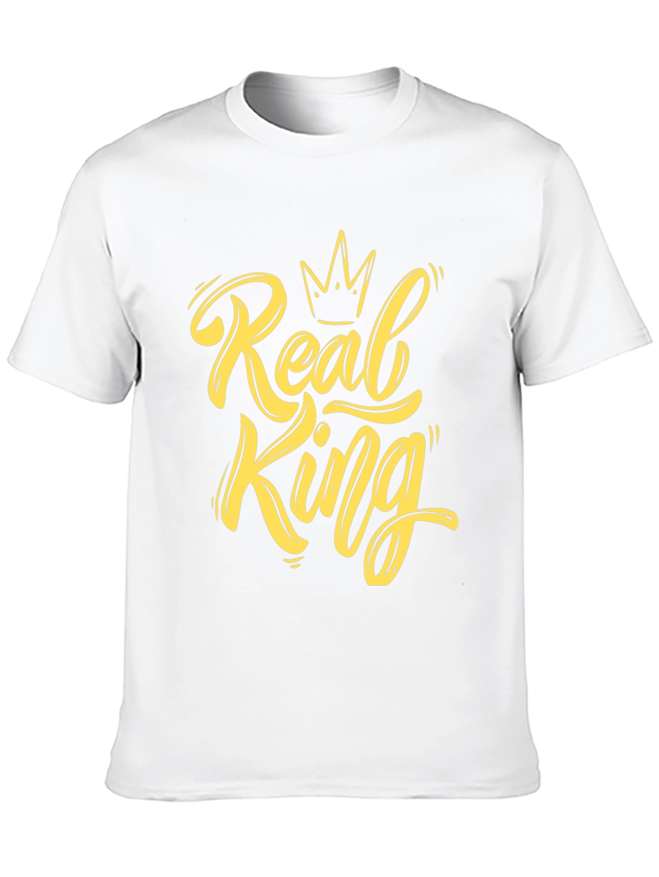 Real King Graphic Tee - Mens Black Crew Neck T-Shirt