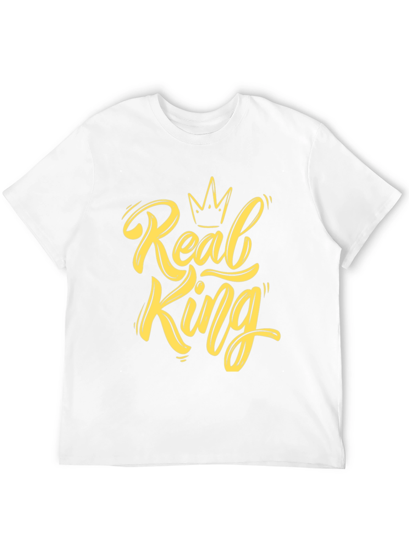 Real King Graphic Tee - Mens Black Crew Neck T-Shirt
