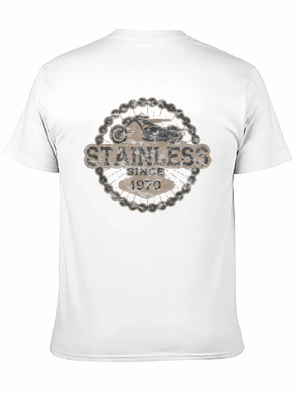 Stainless Since 1970 Motorcycle T-Shirt - Black