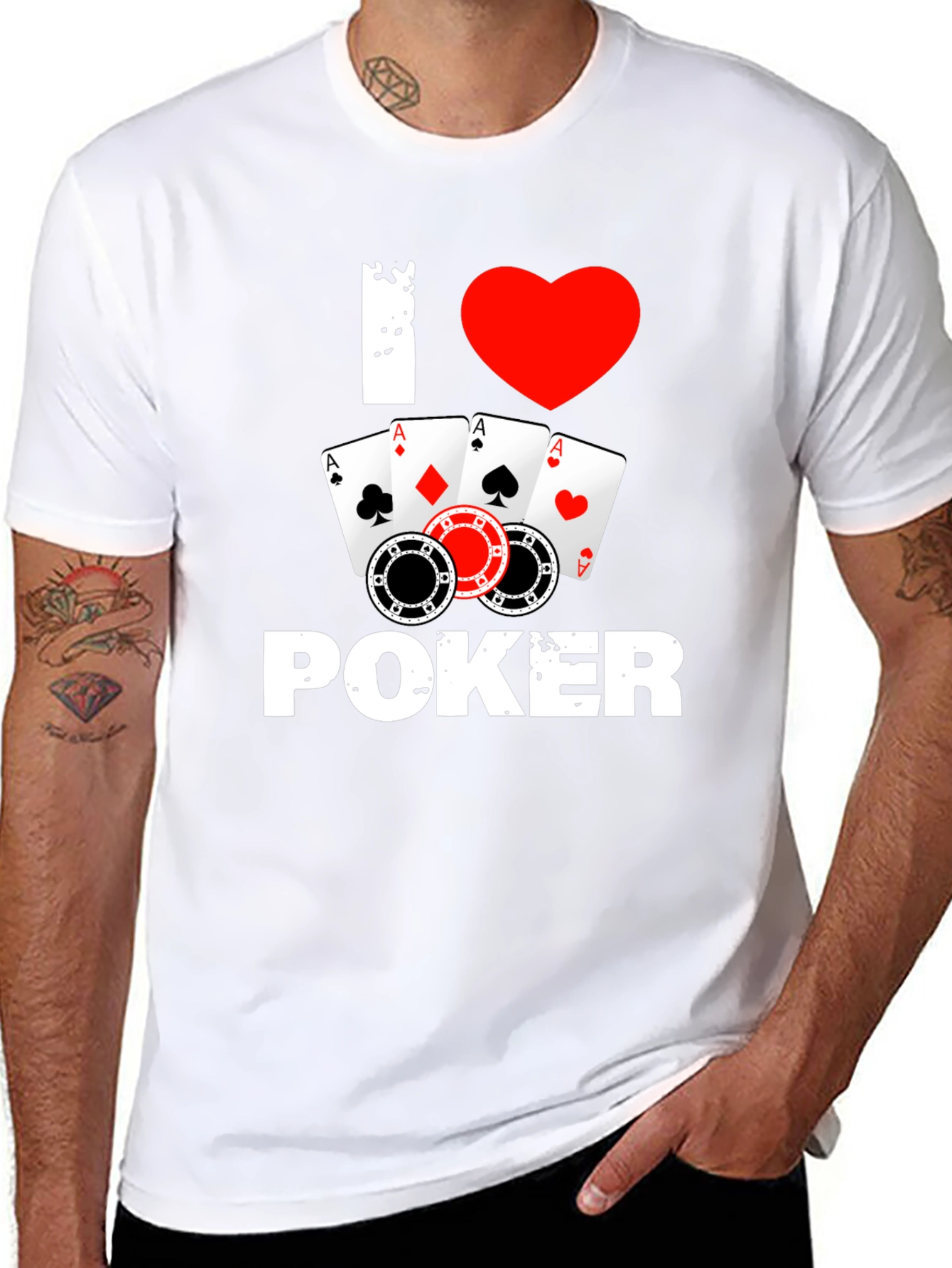 I Love Poker T-Shirt - Card Game Tee