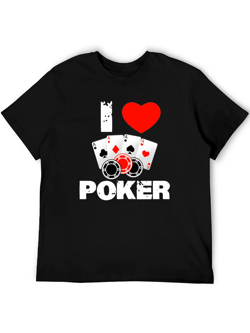 I Love Poker T-Shirt - Card Game Tee