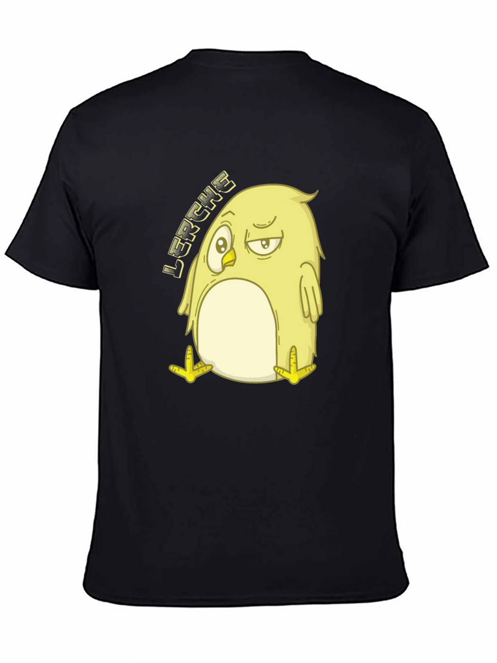 Funny Bird Graphic Tee - Black Casual T-Shirt