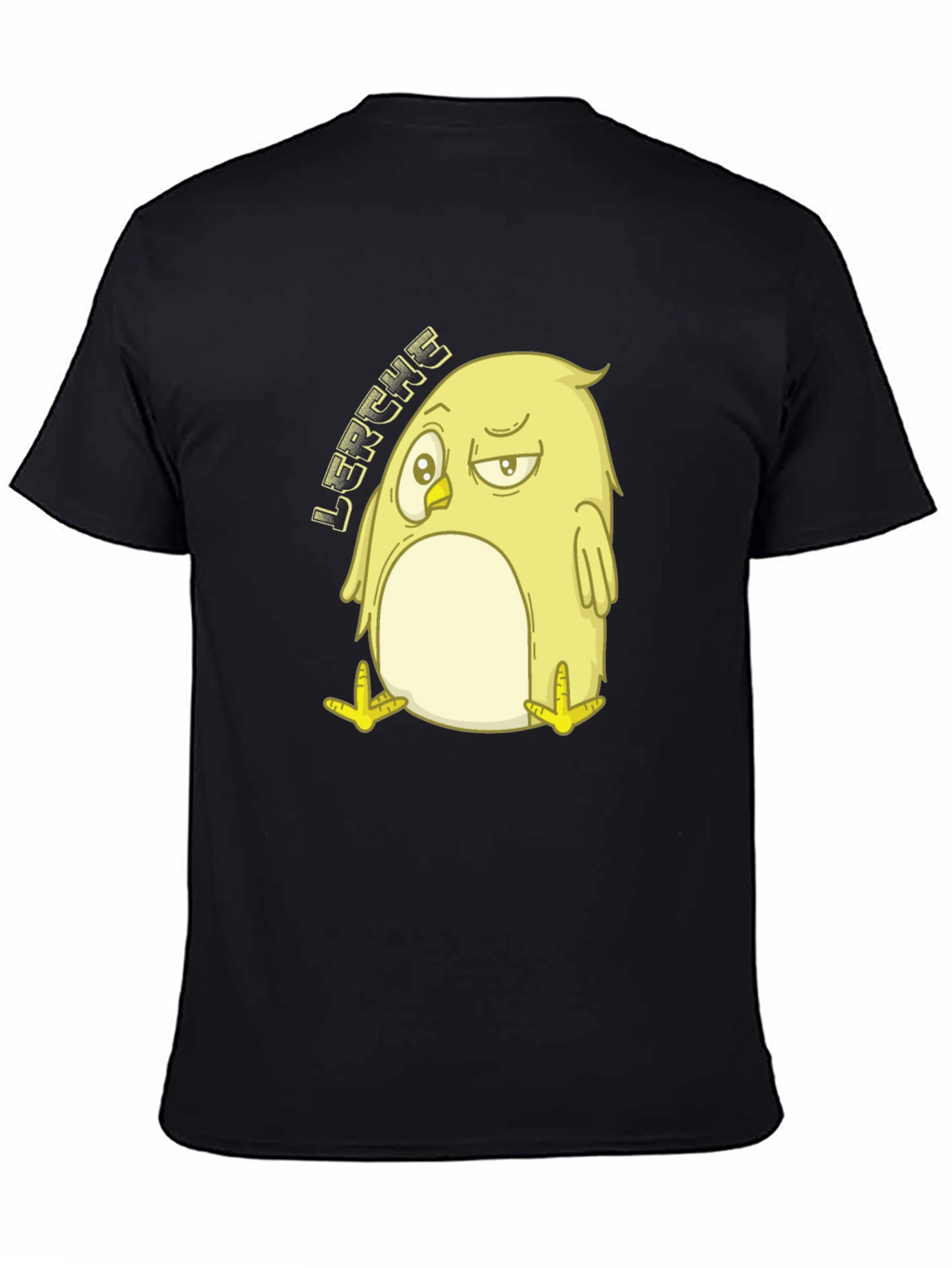 Funny Bird Graphic Tee - Black Casual T-Shirt